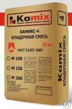 Камикс-4 Смесь песчано-цементная М 200 25кг/64 под