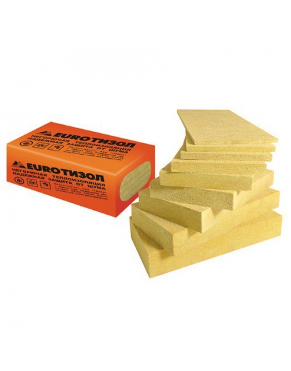 Утеплитель Тизол Евро-Вент Н 45 1000х600х70 мм, 8 шт. уп
